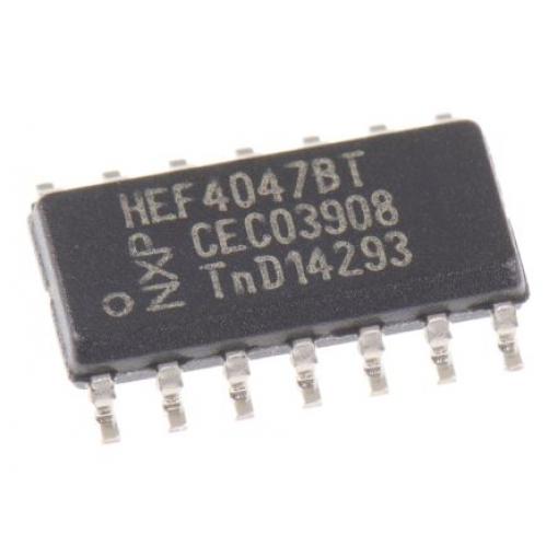 Monostabilní multivibrátor HEF4047BT,652, počet kolíků: 14, SOIC