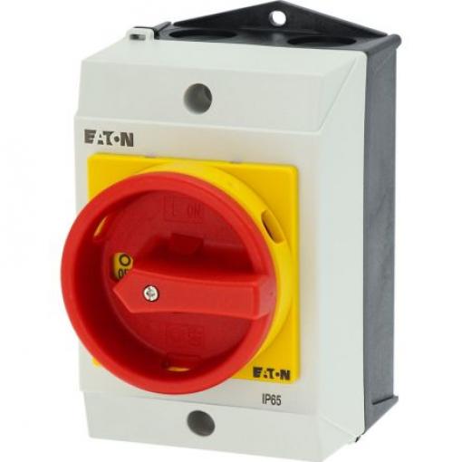 Eaton Oddělovací (hlavní) vypínač, rozsah: T0-2 3pólový Povrchová montáž IP65 100 A 5.5 kW