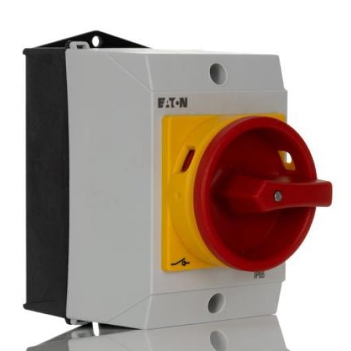 Eaton Oddělovací (hlavní) vypínač, rozsah: T0-3 3pólový Povrchová montáž IP65 100 A 5.5 kW