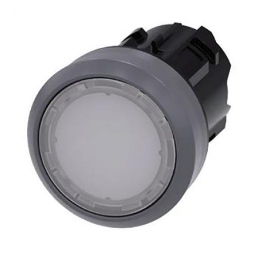Siemens Hlava tlačítka, řada: SIRIUS ACT 3SU10 Bílá Okamžité, průměr výřezu: 22 mm IP69K, IP67, IP66