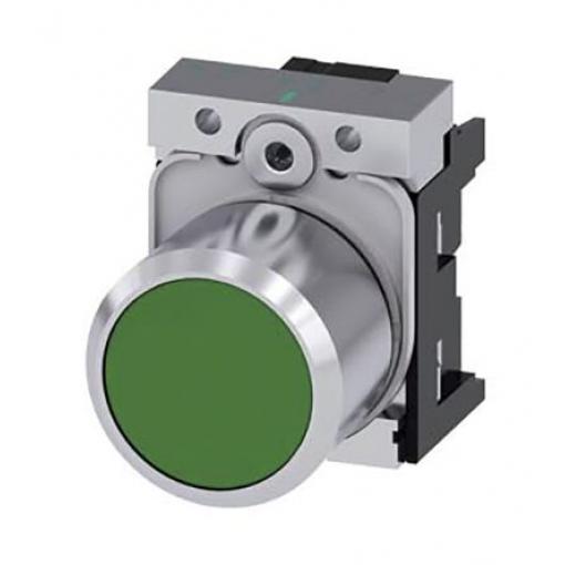 Siemens Hlava tlačítka, řada: SIRIUS ACT Zelená Okamžité, průměr výřezu: 22 mm IP69K, IP67, IP66