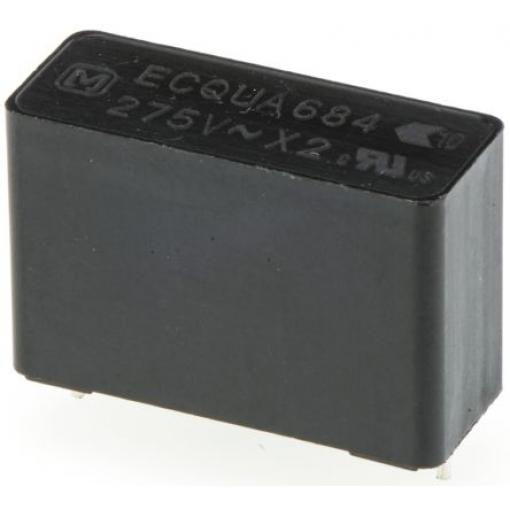 Vrstvové kondenzátory, řada: ECQUA X2 680 nF ±10 % 275 V ac, Průchozí otvor 0.8 mm Panasonic AEC-Q200