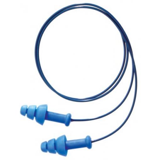 Honeywell Safety Ušní zátky, řada: Smartfit Detectable Opakovaně použitelné, Modrá, Termoplastický elastomer 30 dB CE S