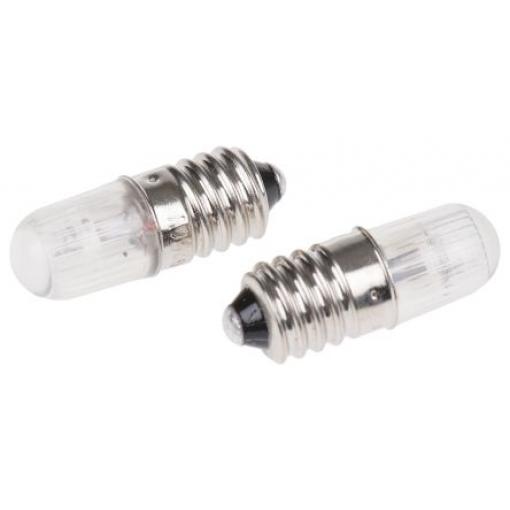 RS PRO Kontrolka barva světla Červená, objímka žárovky: E10, průměr: 10 mm, 220/250 V dc