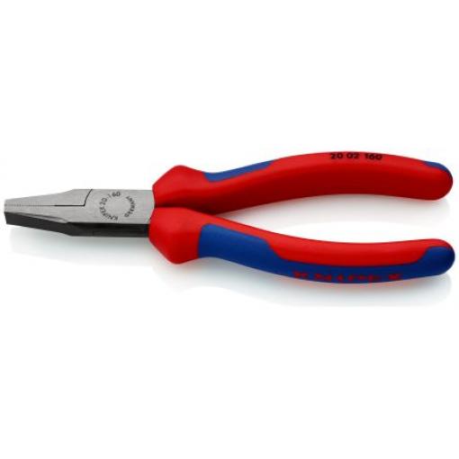 Ploché kleště 1, celková délka: 160 mm, Nástrojová ocel délka čelistí 30mm Krátké Knipex