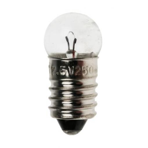 RS PRO Indikátor, objímka žárovky: E10, barva čočky: Čirá, 2.5 V 250mA 30 h