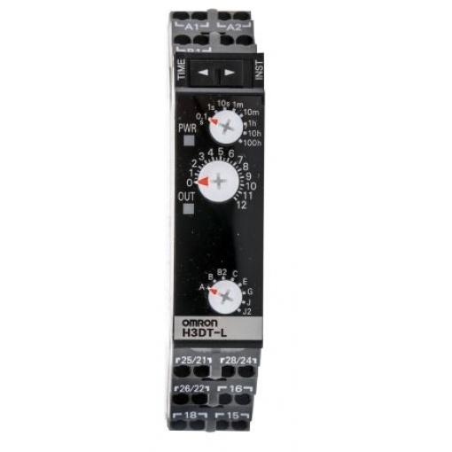 Omron Časovací relé, řada: H3DT Lišta DIN DPDT 4kontaktové 240 V dc 240 V ac, 24 V ac Multifunkční funkce Šroub 0.1 s to