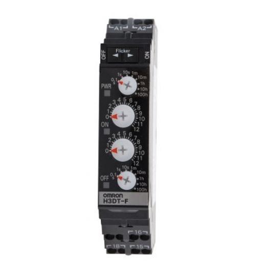 Omron Časovací relé, řada: H3DT Lišta DIN SPDT 2kontaktové 240 V dc 240 V ac, 24 V ac 1 funkce Šroub 0.1 s to 1200 h