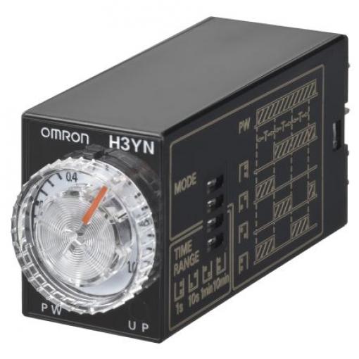 Omron Časovací relé, řada: H3YN Panel 4 NO, 4 NC 4kontaktové 125 V dc 24 V ac Multifunkční funkce Nástrčný 0.1 s to 10