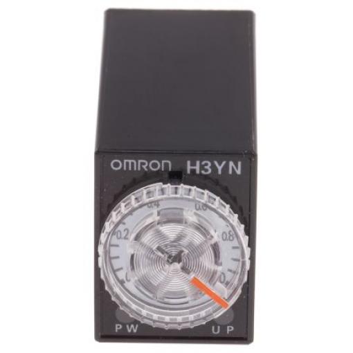 Omron Časovací relé, řada: H3YN Panel 4 NO, 4 NC 4kontaktové 125 V dc 12 V ac Multifunkční funkce Nástrčný 0.1 min to 10