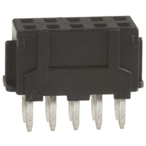 Patice PCB, řada: DF11, orientace těla: Rovný, rozteč: 2 mm Deska-deska, počet kontaktů: 10, počet řad: 2, Průchozí