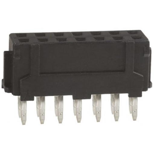 Patice PCB, řada: DF11, orientace těla: Rovný, rozteč: 2 mm Deska-deska, počet kontaktů: 14, počet řad: 2, Průchozí