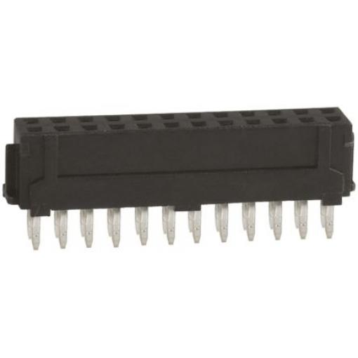 Patice PCB, řada: DF11, orientace těla: Rovný, rozteč: 2 mm Deska-deska, počet kontaktů: 24, počet řad: 2, Průchozí