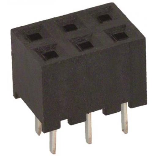 Patice PCB, řada: A3C, orientace těla: Rovný, rozteč: 2 mm, počet kontaktů: 6, počet řad: 2, Průchozí otvor Vodič-deska