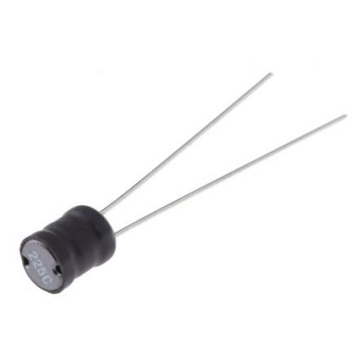 Radiální induktor, řada: 2200R 2.2 mH max. SRF: 1.7 MHz Q: 90 Idc 110 mA Rdc 8.58 Ω Murata Power Solutions