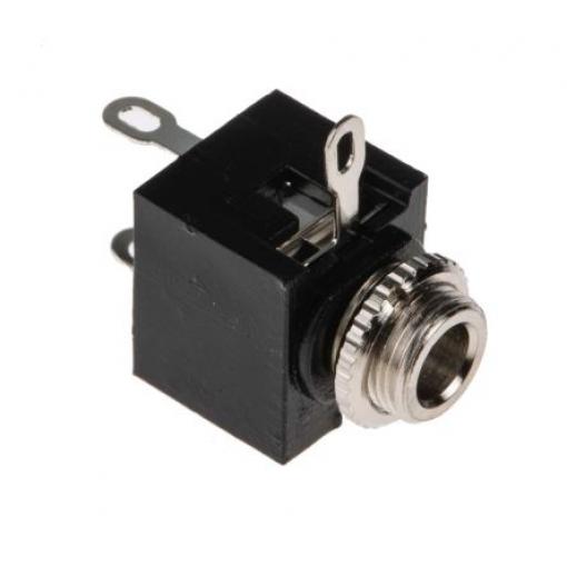 RS PRO Konektor jack, Montáž na rám, Monofonní, Pájecí plíšek Vnitřní, 3.5 mm 2 1A barva Černá, orientace těla: Rovný,