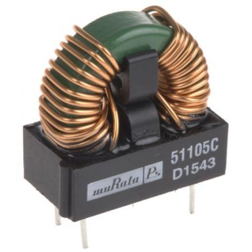 Induktor s vodiči, řada: 5100 1 mH Idc 3.3 A Rdc 38 mΩ, 1500Vrms Murata Power Solutions