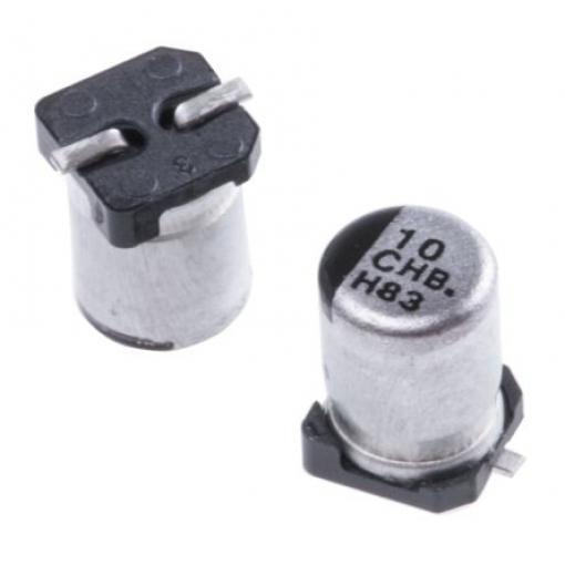 Kondenzátor, řada: HB SMD 10 μF 20 % Pájecí 16 V dc, Povrchová montáž 2000 AEC-Q200 Panasonic