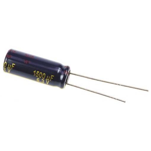Kondenzátor, řada: FK Radial 1500 μF ±20 % 6.3 V dc Radiální vedení, Radiální, Průchozí otvor AEC-Q200 Panasonic