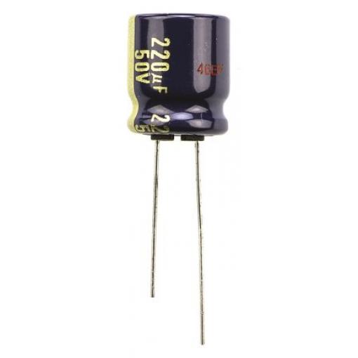 Kondenzátor, řada: FC Radial 220 μF ±20 % 50 V Panasonic