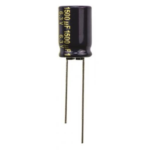 Kondenzátor, řada: FK Radial 1500 μF ±20 % 6.3 V dc Radiální vedení, Průchozí otvor AEC-Q200 Panasonic