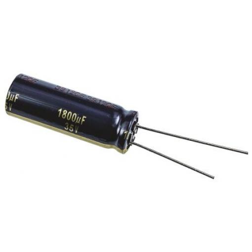 Kondenzátor, řada: FK Radial 1800 μF ±20 % 35 V dc Radiální vedení, Radiální, Průchozí otvor AEC-Q200 Panasonic
