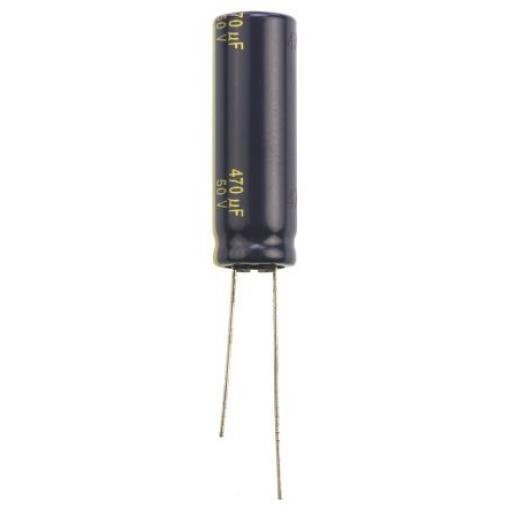 Kondenzátor, řada: FC Radial 470 μF ±20 % 60mΩ 50 V dc Radiální vedení, Radiální, Průchozí otvor AEC-Q200 Panasonic