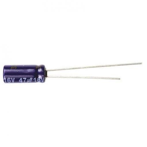 Kondenzátor, řada: MA 47 μF ±20 % 16 V dc Radiální vedení ECA1CM470, Radiální, Průchozí otvor AEC-Q200 Panasonic
