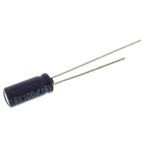 Kondenzátor, řada: MA 100 μF ±20 % 16 V dc Radiální vedení ECA1CM101, Radiální, Průchozí otvor AEC-Q200 Panasonic
