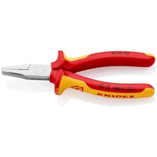 Ploché kleště 1, celková délka: 160 mm, Nástrojová ocel délka čelistí 30mm Krátké Knipex Splňuje normu VDE/1000V
