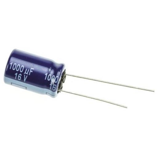 Kondenzátor, řada: MA 1000 μF ±20 % 16 V dc Radiální vedení, Průchozí otvor AEC-Q200 Panasonic