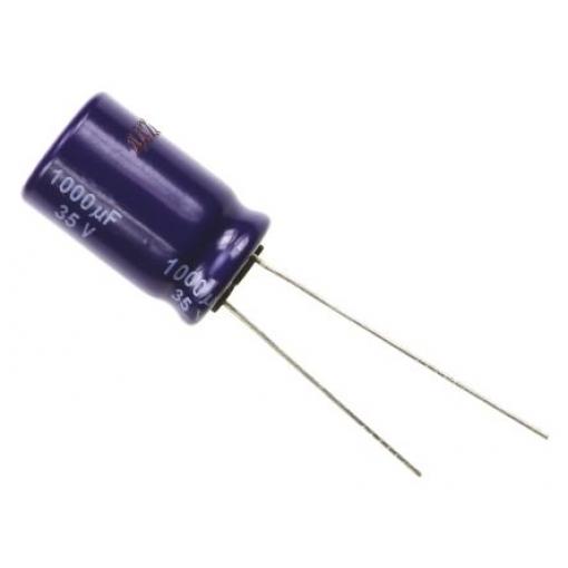 Kondenzátor, řada: MA 1000 μF ±20 % 35 V dc Radiální vedení, Průchozí otvor AEC-Q200 Panasonic