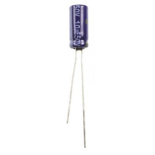 Kondenzátor, řada: MA 10 μF ±20 % 50 V dc Radiální vedení ECA1HM100, Radiální, Průchozí otvor AEC-Q200 Panasonic