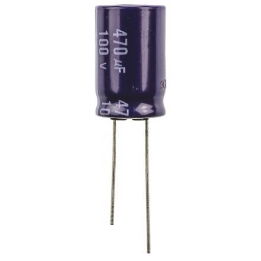 Kondenzátor, řada: MA 470 μF ±20 % 100 V dc Radiální vedení, Průchozí otvor AEC-Q200 Panasonic