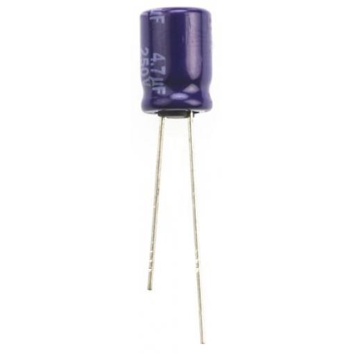 Kondenzátor, řada: MA 4.7 μF ±20 % 250 V dc Radiální vedení, Radiální, Průchozí otvor AEC-Q200 Panasonic