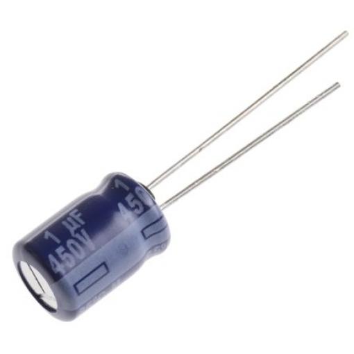 Kondenzátor, řada: MA 1 μF ±20 % 450 V dc Radiální vedení ECA2WM010, Radiální, Průchozí otvor AEC-Q200 Panasonic