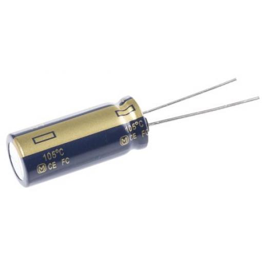 Kondenzátor, řada: FC Radial 3300 μF ±20 % 25mΩ 10 V dc Radiální vedení, Radiální, Průchozí otvor AEC-Q200 Panasonic