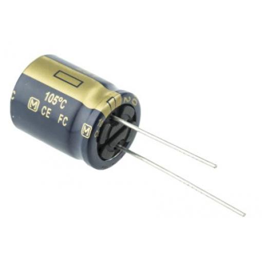 Kondenzátor, řada: FC 1800 μF ±20 % 29mΩ 25 V dc Radiální vedení EEUFC1E182, Radiální, Průchozí otvor AEC-Q200 Panasonic