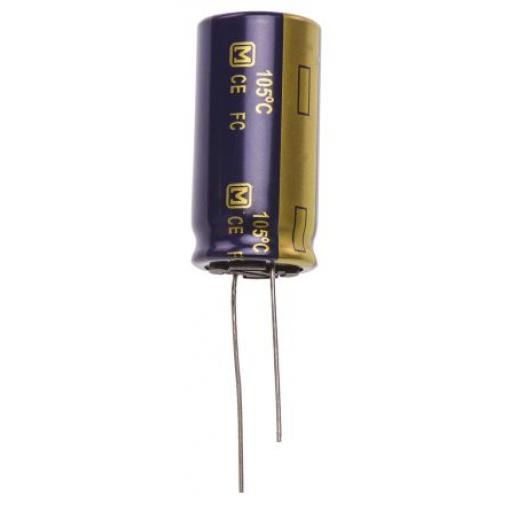 Hliníkový elektrolytický kondenzátor, řada: FC-A 2200 μF ±20 % 23mΩ 50 V dc Radiální vedení, Radiální, Průchozí otvor