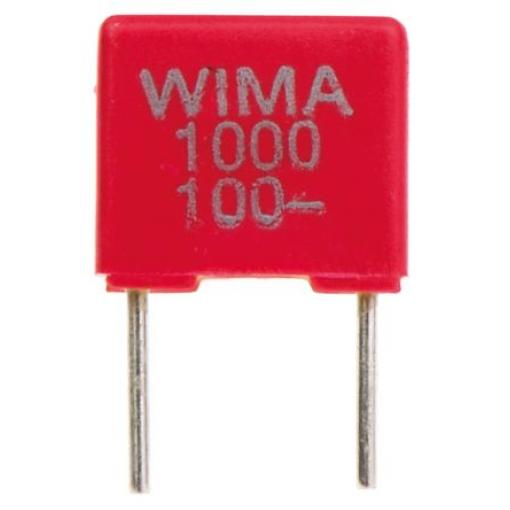 Vrstvové kondenzátory, řada: FKS2, Průchozí otvor 1 nF 63 V ac 100 V dc WIMA 0.5 mm