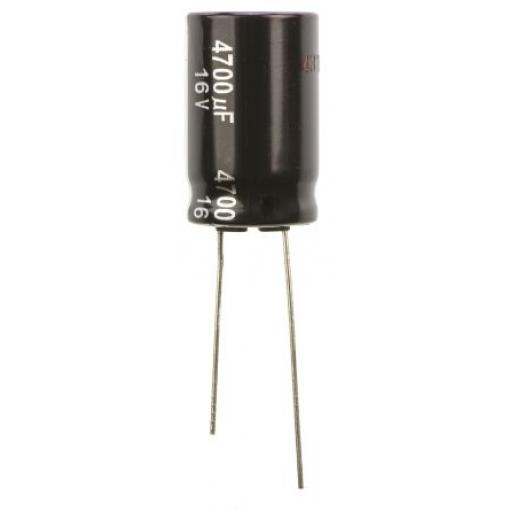 Kondenzátor, řada: NHG 4700 μF ±20 % 16 V dc Radiální vedení ECA1CHG472, Radiální, Průchozí otvor AEC-Q200 Panasonic