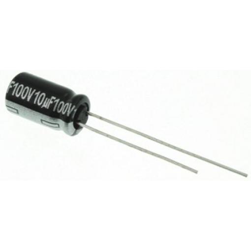 Kondenzátor, řada: NHG 10 μF ±20 % 100 V dc Radiální vedení ECA2AHG100, Radiální, Průchozí otvor AEC-Q200 Panasonic
