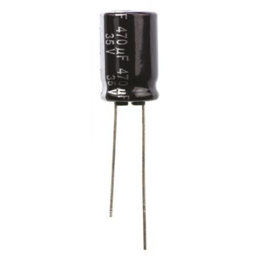 Kondenzátor, řada: NHG 470 μF ±20 % 35 V dc Radiální vedení, Průchozí otvor AEC-Q200 Panasonic