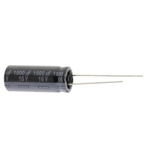 Kondenzátor, řada: FR Radial 1500 μF ±20 % 16 V dc Radiální vedení, Průchozí otvor AEC-Q200 Panasonic