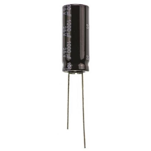 Kondenzátor, řada: FR Radial 1000 μF ±20 % 25 V dc Radiální vedení, Radiální, Průchozí otvor AEC-Q200 Panasonic