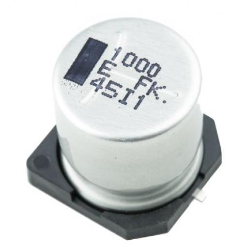Kondenzátor, řada: FK SMD 1000 μF 20 % Pájecí 25 V dc, Povrchová montáž H13 AEC-Q200 Panasonic