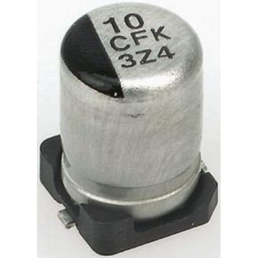 Kondenzátor, řada: FK SMD 100 μF 20 % Pájecí 320mΩ 80 V dc, Povrch 200 EEEFK1K101AQ AEC-Q200 Panasonic