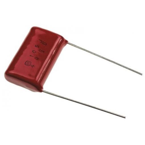 Vrstvové kondenzátory, řada: ECQE(F), Průchozí otvor 1 μF 400 V ac 400 V dc Panasonic AEC-Q200 0.8 mm