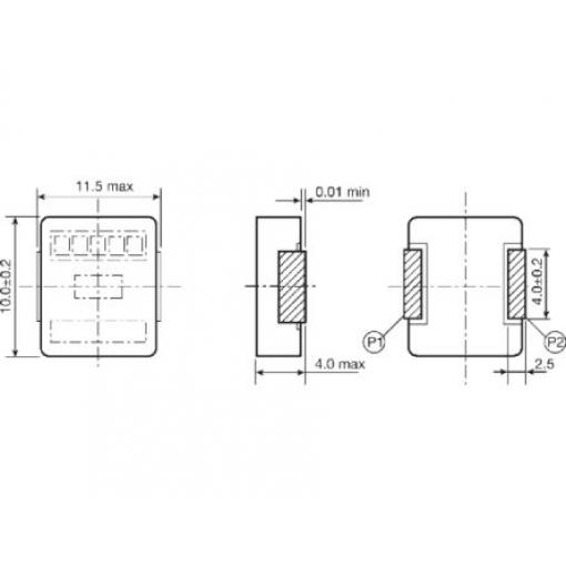 Drátová tlumivka pro povrchovou montáž, řada: PCC-M104L 0,36 μH ±20% materiál jádra Kovový kompozit 24A Idc Panasonic