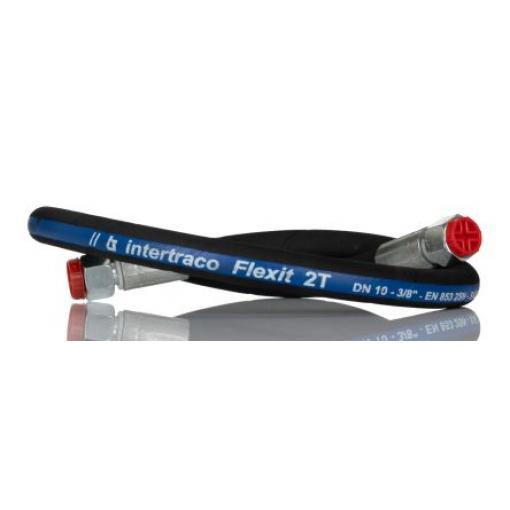 RS PRO Sestava hydraulických hadic, celková délka: 858 mm Syntetická pryž, max. tlak: 330 bar, teplotní rozsah: 100 °C,